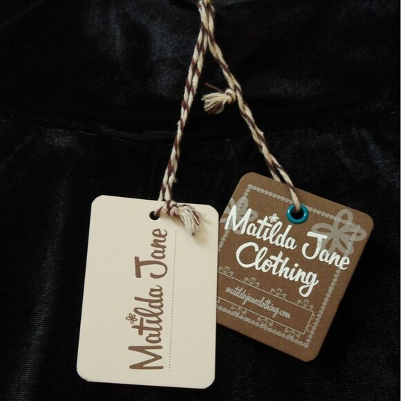 NWT Matilda Jane Black Ruffle Velvet Pants  SMALL - Picture 7 of 8